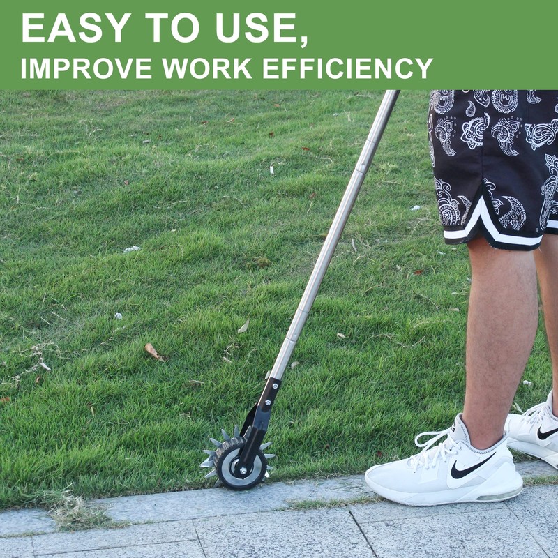 BARAYSTUS Wheel Rotary Edger Lawn Tool, Grass Edge Trimmer, Sidewalk