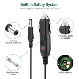 FITE ON Car Charger Compatible with Electric Air Pump for Swimming Ring