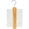 HANGERWORLD Wooden 20 Bar Tie Belt Rack Accessory Organiser Coat
