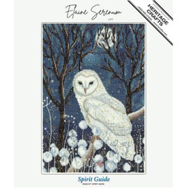 Heritage Crafts Spirit Guide (Owl) Counted Cross Stitch Aida Kit Elaine Serenum