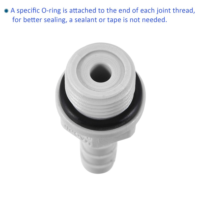 M METERXITY 5pcs Barb Hose Fitting PVC Pipe Connector for