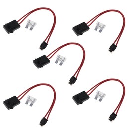 ZOOKOTO 5pcs 32V Low Profile Mini Fuse Adapter Tap Fuse Kit with 5 Pcs 25A Blade Style Fuses for Car Boat Truck RV SUV