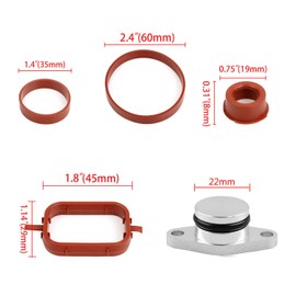 CLKE 18pcs 22mm Swirl Flap Valve Removal Tool Kit with O Rings Cylinder Head Accessories for E90 E60 E46 E53 M57