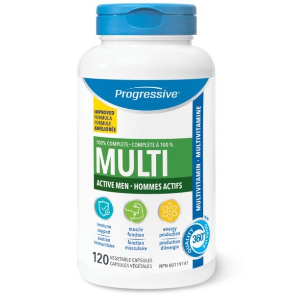 Progressive MultiVitamins For Active Men, 120 Vegetable Capsules (New Formula)