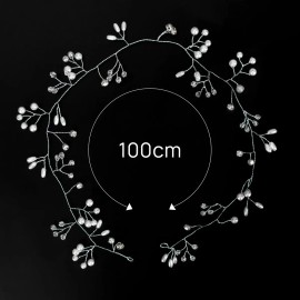 Accesorios For El Cabello De Novia Con Perlas Plateadas