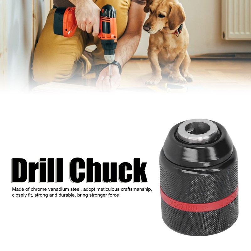 Self Tighten Drill Chuck Keyless Electric Drilling Bit Hand Conversion
