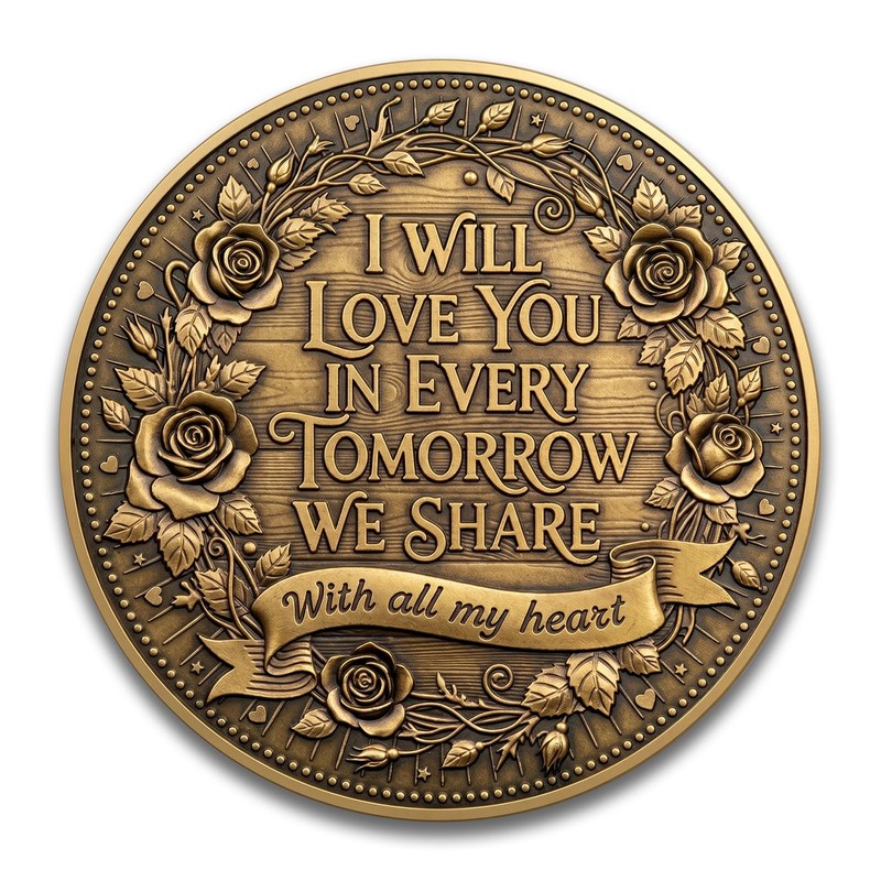 Romantic Keepsake Coin for Couples – Double-Sided Engraved Love Token