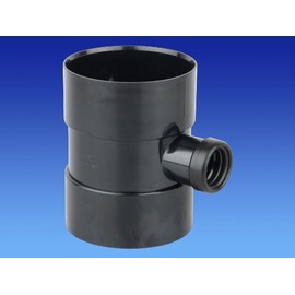 Wavin OSMA 110mm SOIL 4S583 D/SW Bossed Pipe - 32mm BLACK