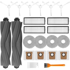 Bibemorol Bibemorol Zubeh?r f1r Dreame L10 Ultra / L10s Ultra Roboter Staubsauger, Zubeh?r mit 2 Hauptb1rste, 4 HEPA Filter, 4 staubbeutel, 4 Wischt1cher, 6 Seitenb1rsten, 2 Reinigungsb1rsten(Wei?)