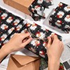 Sanixin 100 Sheets Black Xmas Santa Tissue Paper Santa Snowflake