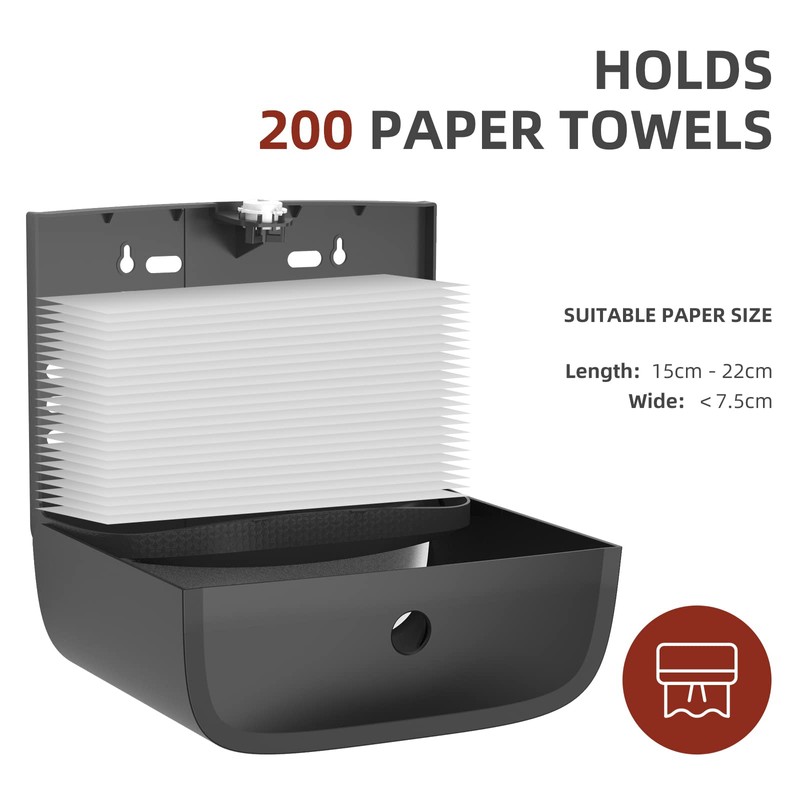 interhasa! Commercial Paper Towel Dispenser Wall Mounted, Hand Towel Dispenser
