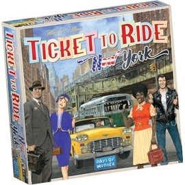 Asmodee Ticket to Ride New York Board Game - Train Route-Building Strategy Game, Fun Family Game for Kids & Adults, Ages 8+, 2-4 Players, 10-15 Minute Playtime