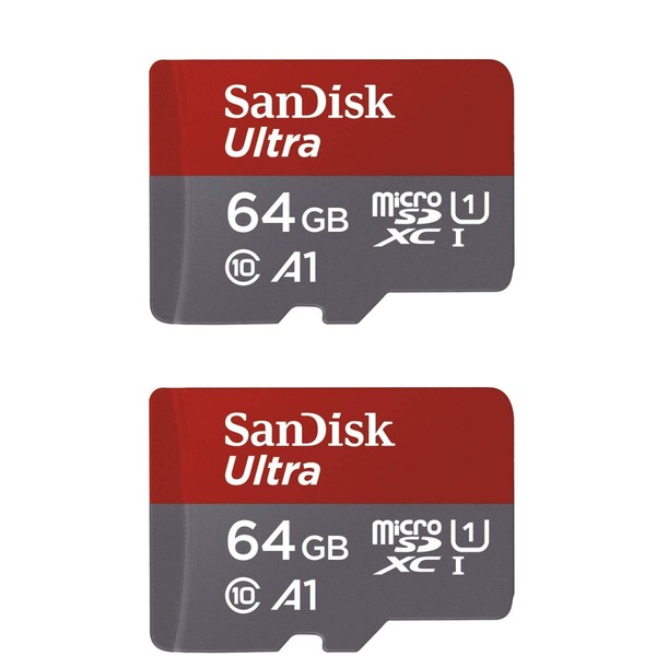 SanDisk 64GB X2 (128GB) MicroSDXC Ultra Uhs-1 Memory Card
