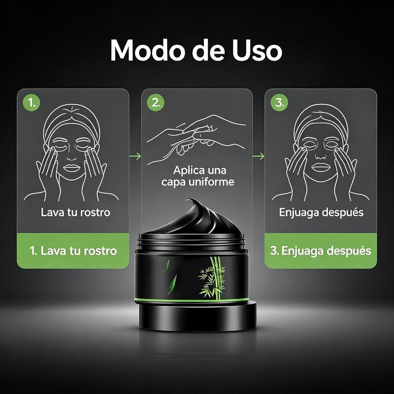 Kit de Mascarilla Eliminadora de Puntos Negros de Carbón