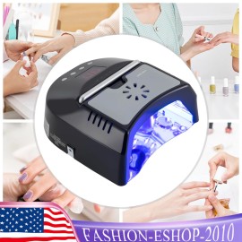 IBD New 72W Cordless UV LED Nail Lamp Rechargeable Nail Dryer Lamp For Gel Nails+Fan