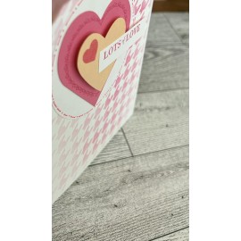 Stampin' Up! Card Set Of 4 Stampin Up Polished Pink Pale Papaya Layered Hearts Lot Of Love