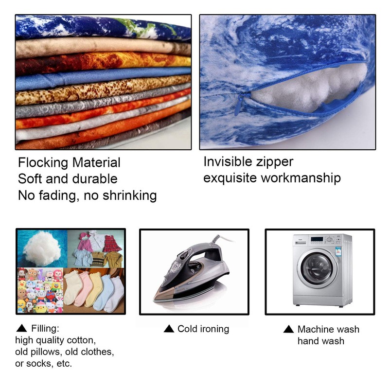 Qupace Set of 12 Space Decor Planet Throw Pillow Covers