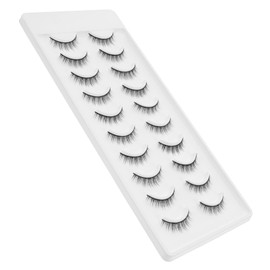 TOVINANNA Short False Eyelashes Pack 10 Pairs Wispy Lashes for Women Makeup Accessories