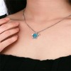Opal Sea Turtle Necklace Earrings Set for Women Hypoallergenic Delicate