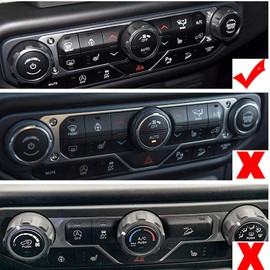 Voodonala Air Conditioner Headlight Center Consoles Switch Knob Cover Trim for 2018-2025+ Jeep Wrangler JL JLU Gladiator JT 4xe Interior Accessories Silver Aluminum Alloy 4pcs