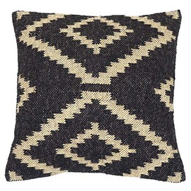 Fabcollectioncrafts Handwoven Kilim Pillow Cover 18x18 Square Indian Outdoor Cushions Cover Decorative Throw Pillow Cases Jute Wool Cushion Cover Boho Pillow Shams for Home Decor (Size 18x18)
