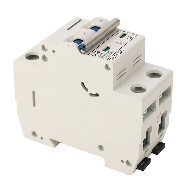 DC Circuit Breaker 2P 16A Overload Protection DIN Rail Mount