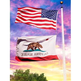 Flag Rope and Clips Kit - 50ft Flag Pole Rope Halyard with Cleat Hook & 4 Pcs Swivel Snap Clips for Flagpoles Up to 25ft, Outdoor Porch Flagpoles Repair Replacement Parts Accessories