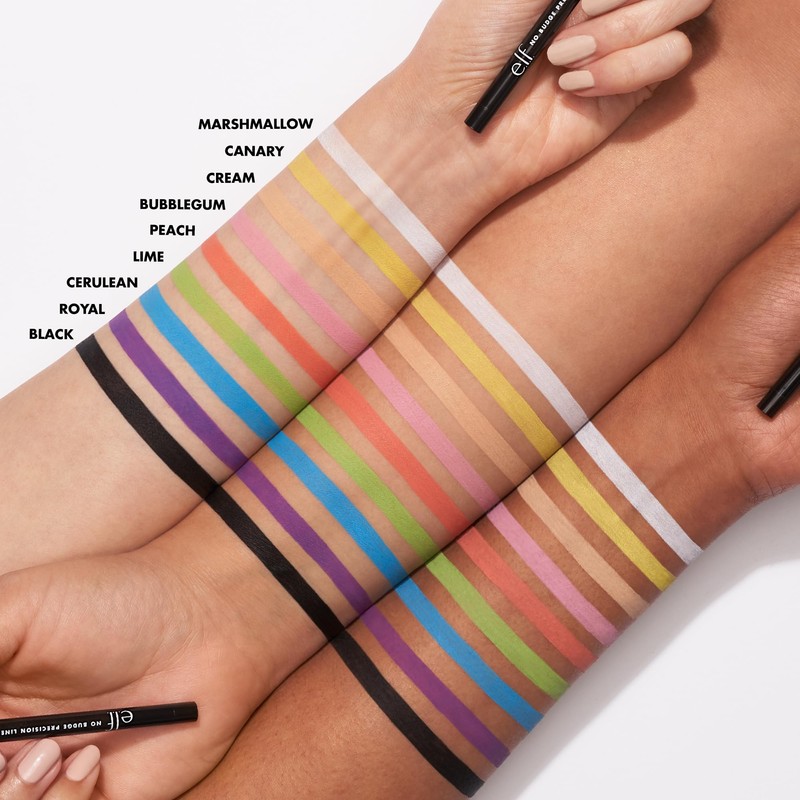e.l.f. No Budge Precision Eyeliner, Long-Lasting, Creamy Eyeliner with Ultra