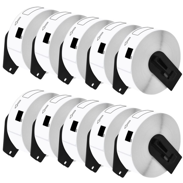 NineLeaf (10 Roll, 4000 Labels) Compatible for Brother DK1201 DK-1201