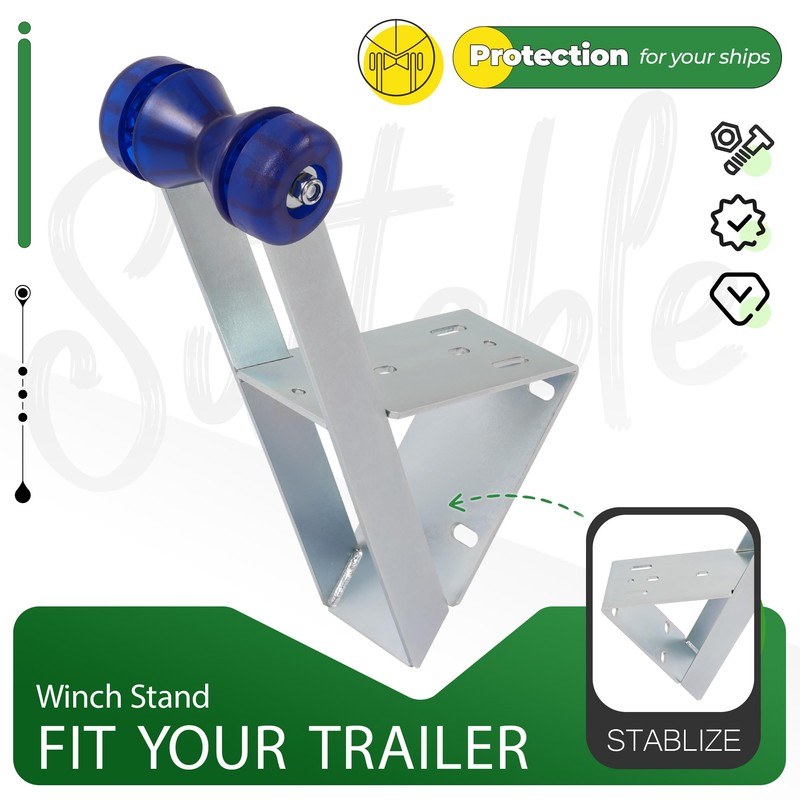 WUTIST Winch Stand W/Roller Fit for 2" and 3" Winch