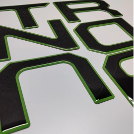 AFX-TRIMS 3D BLACK LIME RAISED DOMED TAILGATE LETTERS FOR TOYOTA TUNDRA 2022 - 25 US MADE