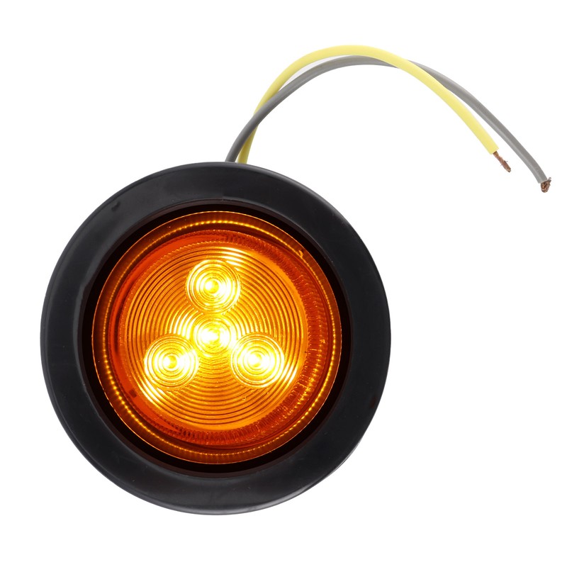 4pcs 2in Round LED Indicator Light Side Marker Lamp Red