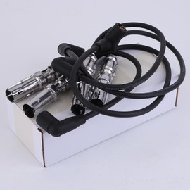 Uposao 4x Ignition Cable Set 06A905409M, 06A905409P, 06B905431A, 06B905433A, 06B905435A, 06B905437A Compatible with A3 A4 A-lt-eo E-xeo O-ct-avia G-olf4 5 6 6 1.6 2.0