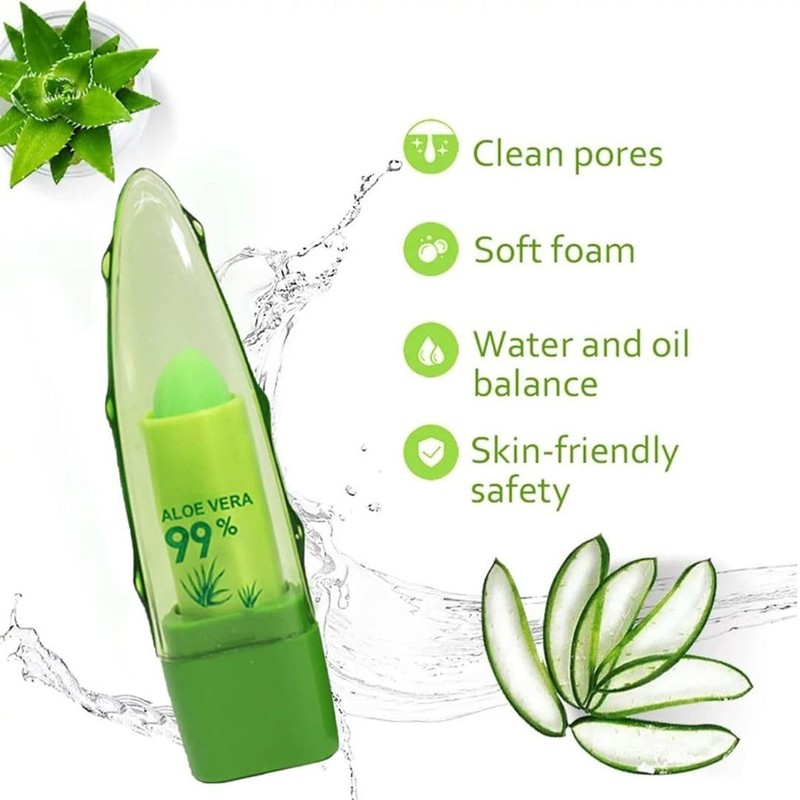 Aloe Vera Lipstick, Aloe Vera Lip Balm, Moisturizing Crystal Jelly