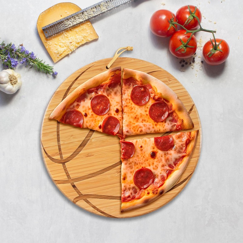 Basketball Shaped Serving & Cutting Board, 12" Diameter