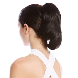 WIG ME UP - MKB-29-V-3 Hairpiece Ponytail Comb Short Slightly Wavy Straight to Wavy Dark Brown