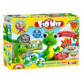 Craze 13687 Flo Mee Modelling Set Dino Pack of 10, Multi-Colour