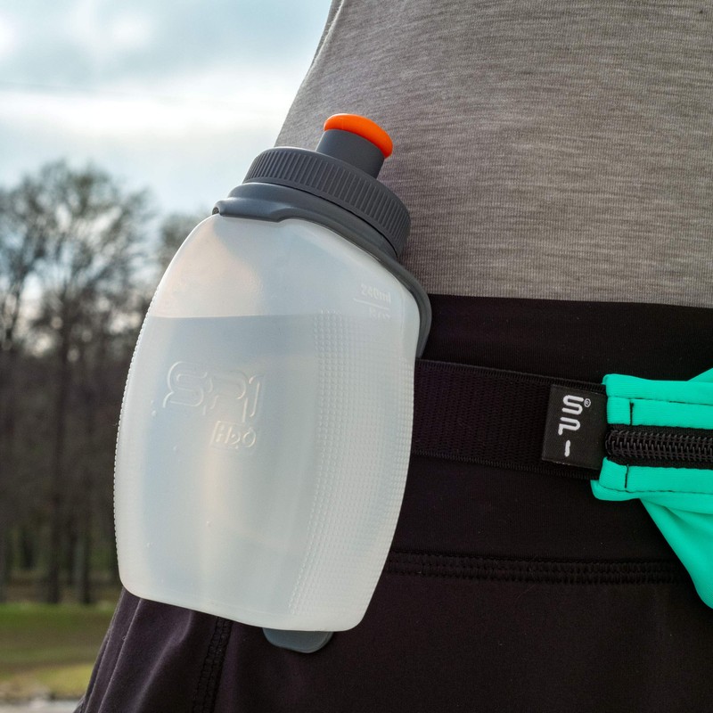 SPIbelt Running Water Bottle, H2O Hydration Companion, 8oz BPA-Free Sports