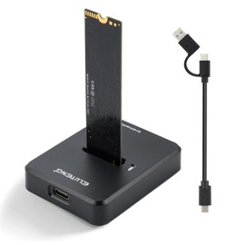 ELUTENG Hard Drive Docking Station, M.2 NVME & SATA Docking Station, 10Gbps M2 SSD to USB Enclosure for M-Key B+M Key, Dual Protocol Adapter for 2230 2242 2260 2280 SSD with Non-Slip Pads