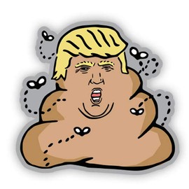 GT Graphics Stinky Turd Lump of Trump - 3" Vinyl Sticker - for Car Laptop I-Pad Phone Helmet Hard Hat - Waterproof Decal