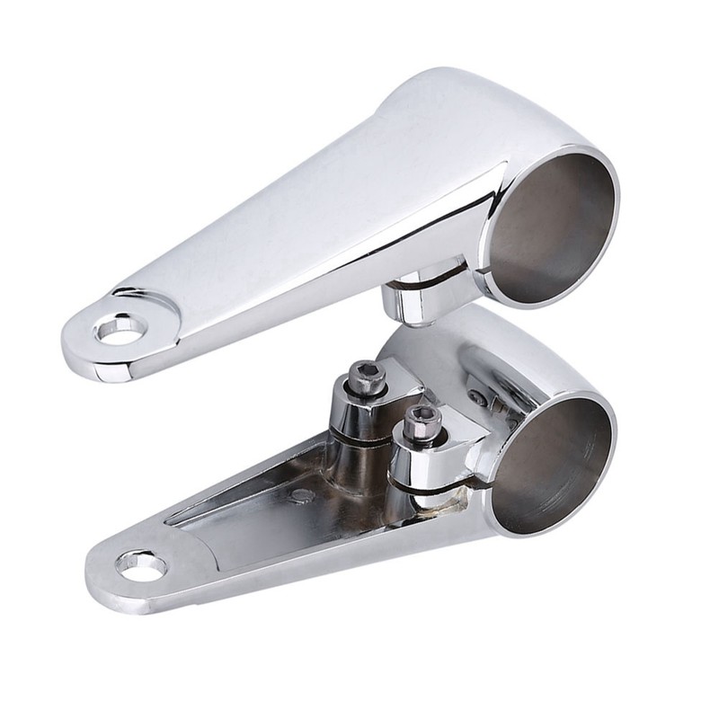 Chrome Motorcycle Headlight Side Mounting Front Fork Bracket for 35mm‑41mm