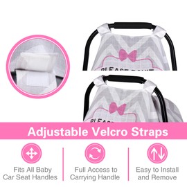 Metplus Muslin Carseat Cover for Babies,Breathable Infant Carseat Cover Lightweight Baby Carrier Cover for Girls Boys, Fit Spring Summer/Hot Days/Warm Weather