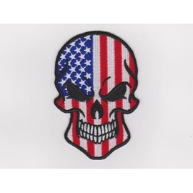 Jeepfy USA American Flag Patches Skull Patches Embroidered Tactical Military Morale Patch Perfect for Hats Jackets Backpacks Collect (Blue)
