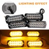 DREAMIZER Car Flashing Light Warning Light, 4PCS 12 LEDs Emergency