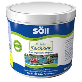 Söll 80380 Dr. Roth's Pond Clear, 500 g - Microbiological Pond Cleaning, Algae Prophylaxis, Microorganisms for Natural Water Clarification in the Pond Swimming Pond Fish Pond