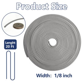 Orgthin 20FT Backer Rod 1/8 inch, Grey Rubber Caulk Saver, Concrete Expansion Joint Filler, Weather Strip Seal for Gaps and Joints