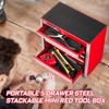 Geinxurn 5-Drawer Rolling Red Tool Box, Heavy Duty Micro Roll