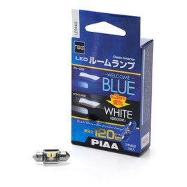 PIAA LER143 LED Blue+ 6600K Room Lamp/Luggage Lamp with Welcome Blue Function 12V 2W 120lm T10x31 Pack of 1