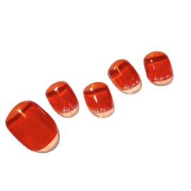 UUUUU. Semi Cured Gel Pedi Strips - [Boss Red], 100% Real Gel, Long-Lasting & Easy to Apply&Remove, works any UV Lamps - Spring 2025,Pedi inspo,Pedi Stickers