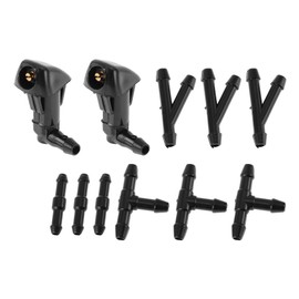 HOPESPANNER No.76810SDAA11 Windshield Washer Nozzle for Honda Civic 06-11 Black Front Plastic 1 Set